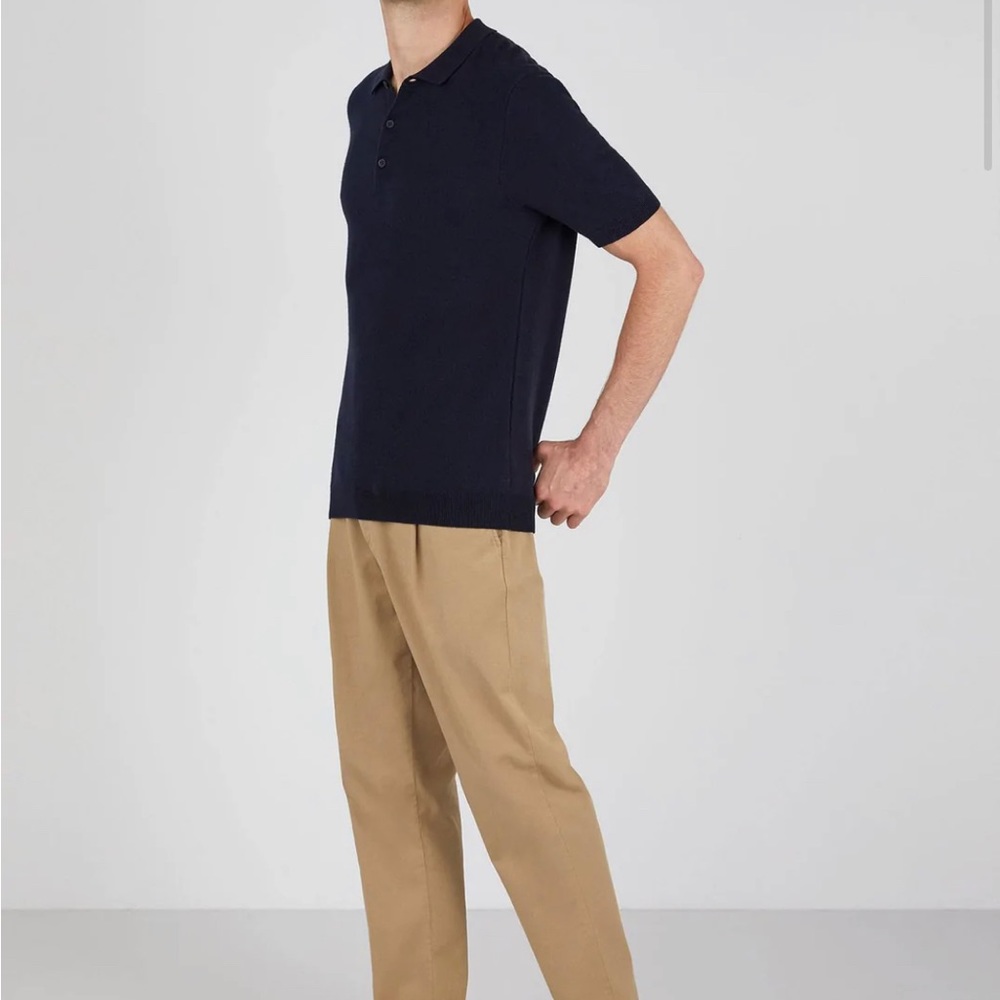 Sunspel - soft knit polo (large)